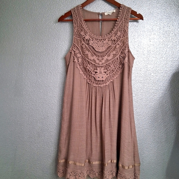 Indigo Soul Crocheted Bodice & Hem Line   Size M - Picture 1 of 11